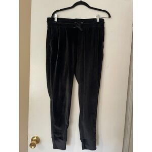 BCG Black Velour Joggers Sweatpants Women's Size M